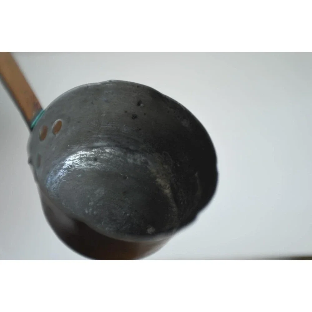 Vintage Copper Tin-Lined Ladle: Rustic Primitive Farmhouse Country Early America